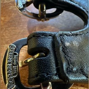 Chrome Hearts leather cuff, double buckle. 3 inch wide, 20 inch length. Rare